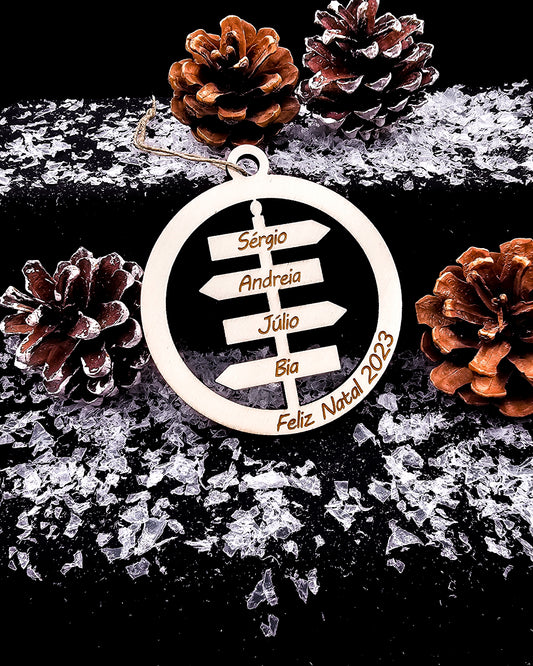 Bola de Natal - Placa Direções