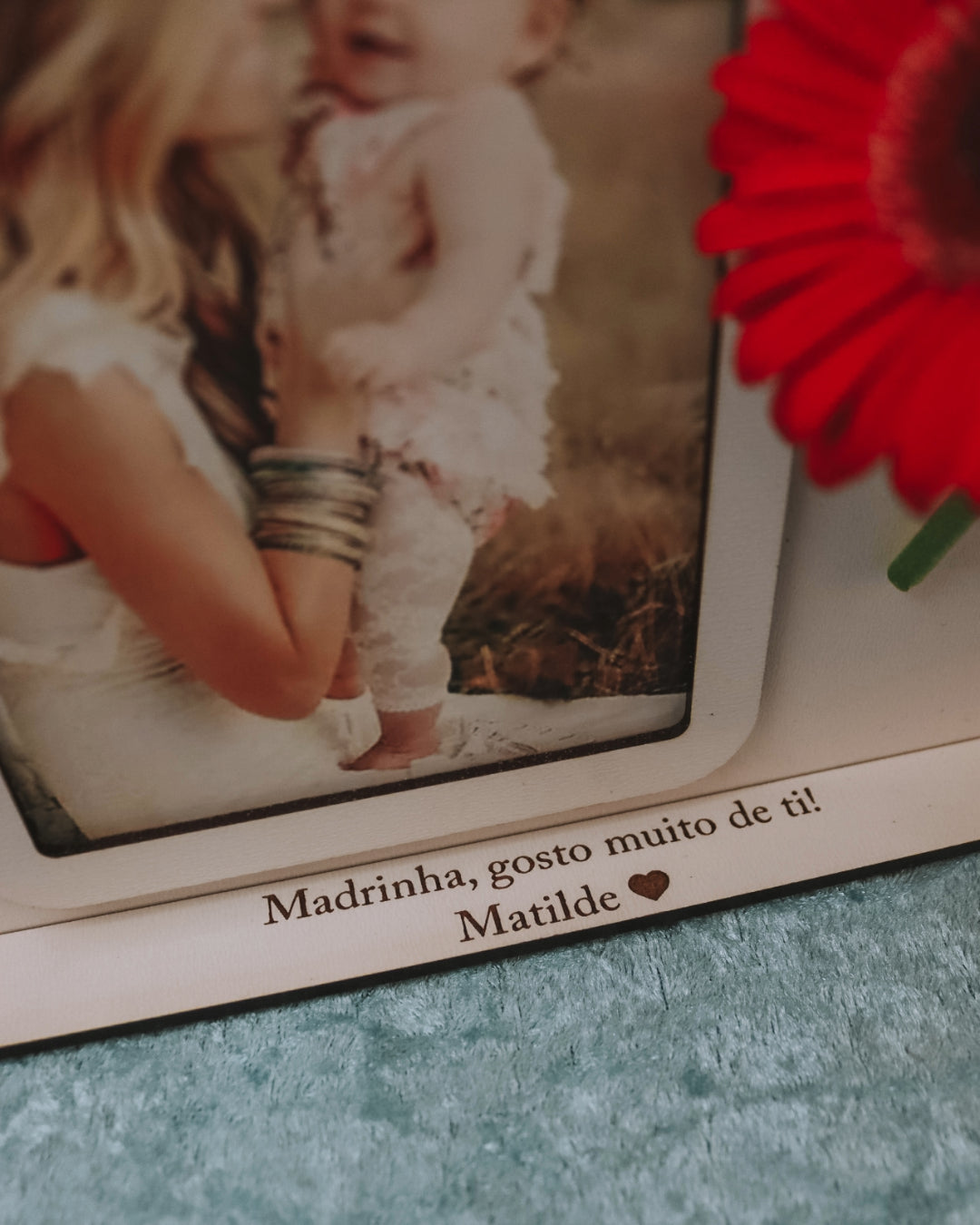 Moldura com Foto e suporte para flores