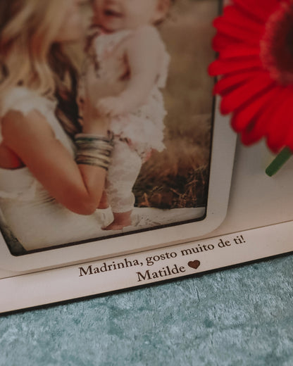 Moldura com Foto e suporte para flores